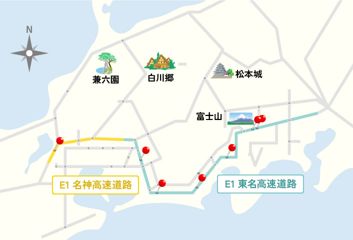 東名高速マップ