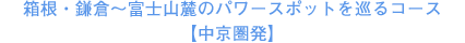 箱根・鎌倉～富士山麓のパワースポットを巡るコース【中京圏発】