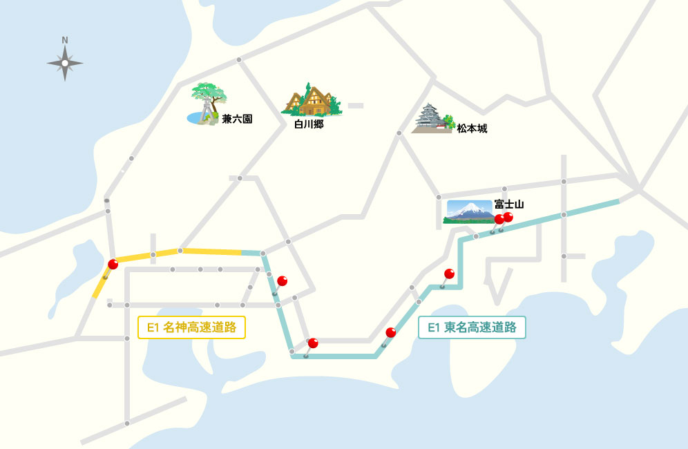 東名高速マップ
