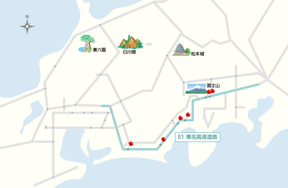 東名高速マップ