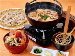 梓川SA(上り）指定メニュー『とうじ蕎麦 青ブタスペシャル』